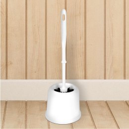 Szczotka do czyszczenia mycia WC toalety ze stojakiem biała 39cm VILDE 569371
