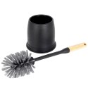 Szczotka do czyszczenia mycia WC toalety ze stojakiem czarna 37.5cm VILDE 779028