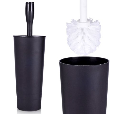 Szczotka do czyszczenia toalety WC ubikacji ze stojakiem czarna 37cm BATHROOM SOLUTIONS 569637-C