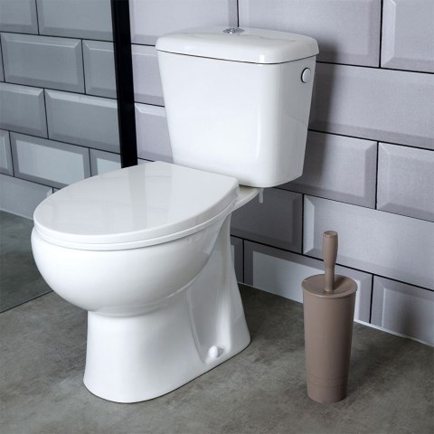 Szczotka do czyszczenia toalety WC ubikacji ze stojakiem kawowa 37cm BATHROOM SOLUTIONS 569637-CS