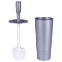 Szczotka do czyszczenia toalety WC ubikacji ze stojakiem szara 37cm BATHROOM SOLUTIONS 569637-S