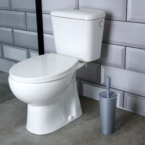 Szczotka do czyszczenia toalety WC ubikacji ze stojakiem szara 37cm BATHROOM SOLUTIONS 569637-S