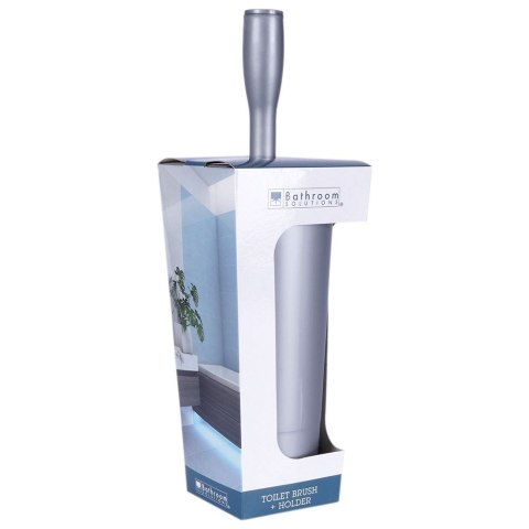 Szczotka do czyszczenia toalety WC ubikacji ze stojakiem szara 37cm BATHROOM SOLUTIONS 569637-S