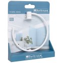 Uchwyt wieszak na ręcznik ręczniki ścierki stalowy biały okrągły 18cm BATHROOM SOLUTIONS 530831