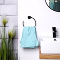 Uchwyt wieszak na ręcznik ręczniki stalowy czarny okrągły 18cm BATHROOM SOLUTIONS 569656