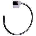 Uchwyt wieszak na ręcznik ręczniki stalowy czarny okrągły 18cm BATHROOM SOLUTIONS 569656