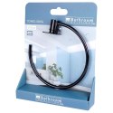 Uchwyt wieszak na ręcznik ręczniki stalowy czarny okrągły 18cm BATHROOM SOLUTIONS 569656