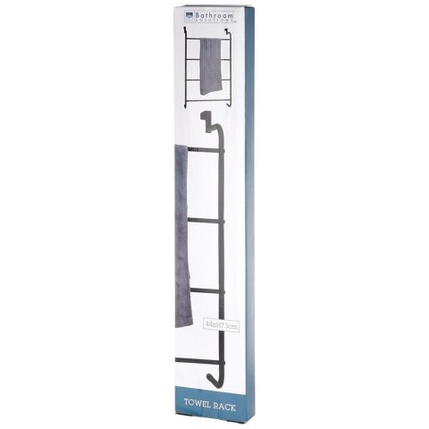 Wieszak na ręczniki łazienkowe uchwyt do wieszania metalowy czarny BATHROOM SOLUTIONS 530844