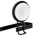 Wieszak na ręczniki łazienkowe uchwyt do wieszania metalowy czarny na przyssawki 60x8.5x11cm BATHROOM SOLUTIONS 567014
