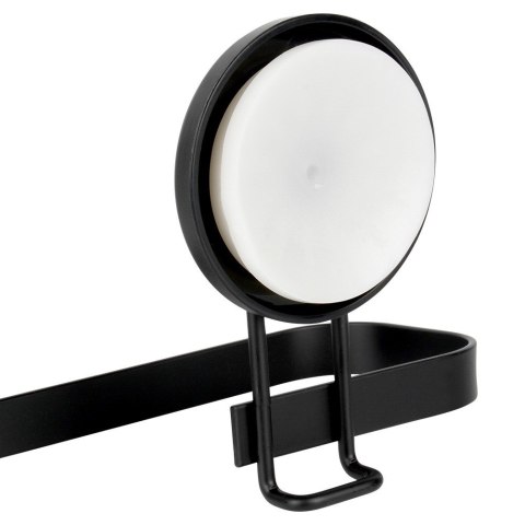 Wieszak na ręczniki łazienkowe uchwyt do wieszania metalowy czarny na przyssawki 60x8.5x11cm BATHROOM SOLUTIONS 567014