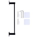 Wieszak na ręczniki łazienkowe uchwyt do wieszania stalowy czarny 42cm BATHROOM SOLUTIONS 569655