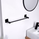 Wieszak na ręczniki łazienkowe uchwyt do wieszania stalowy czarny 42cm BATHROOM SOLUTIONS 569655