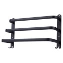 Wieszak ścienny na ręczniki uchwyt do wieszania METALOWY czarny 40cm VILDE 569705
