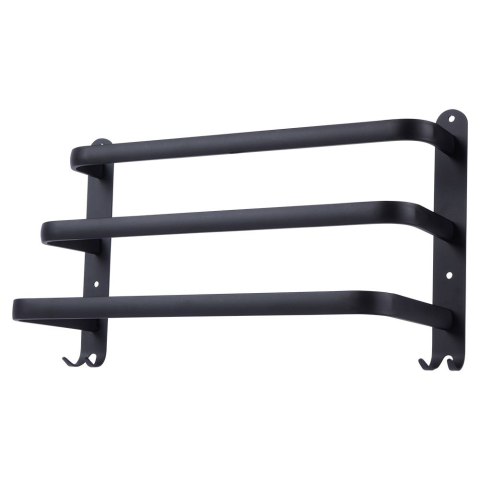 Wieszak ścienny na ręczniki uchwyt do wieszania METALOWY czarny 40cm VILDE 569705