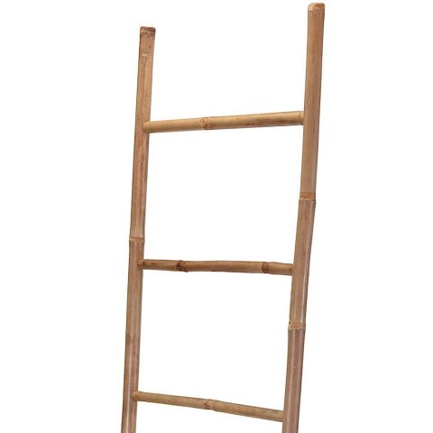 Wieszak stojak na ręczniki łazienkowe stojący uchwyt bambusowy 190cm VILDE 569005