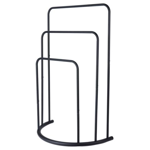 Wieszak stojak na ręczniki łazienkowe stojący uchwyt metalowy czarny BATHROOM SOLUTIONS 530849