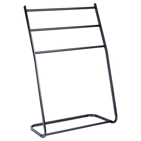 Wieszak stojak na ręczniki łazienkowe stojący uchwyt metalowy czarny VILDE 568019