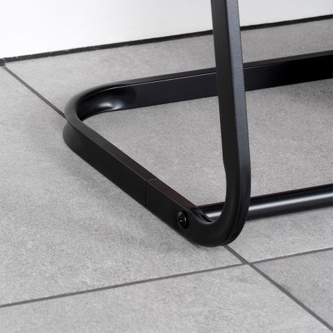 Wieszak stojak na ręczniki łazienkowe stojący uchwyt metalowy czarny VILDE 568019