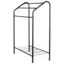 Wieszak stojak na ręczniki łazienkowe stojący uchwyt metalowy czarny VILDE 569823
