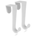 Wieszak uchwyt na drzwi biały wieszaki 2 sztuki STORAGE SOLUTIONS 569465-B