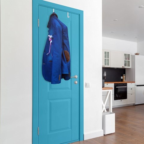 Wieszak uchwyt na drzwi biały wieszaki 2 sztuki STORAGE SOLUTIONS 569465-B