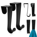 Wieszak uchwyt na drzwi czarny wieszaki 2 sztuki STORAGE SOLUTIONS 569465-C