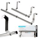 Wieszak uchwyt na drzwi stalowy srebrny regulowany 25-40cm STORAGE SOLUTIONS 567012