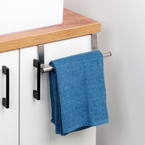 Wieszak uchwyt na drzwi stalowy srebrny regulowany 25-40cm STORAGE SOLUTIONS 567012