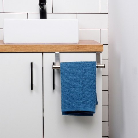 Wieszak uchwyt na drzwi stalowy srebrny regulowany 25-40cm STORAGE SOLUTIONS 567012