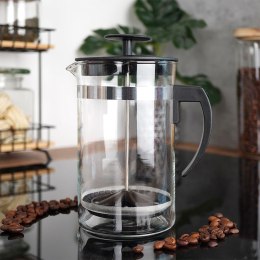 Zaparzacz szklany do herbaty kawy FRENCH PRESS tłokowy 1L EXCELLENT HOUSEWARE 259188