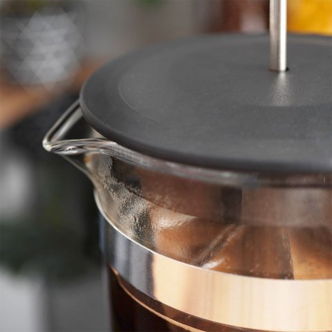 Zaparzacz szklany do herbaty kawy FRENCH PRESS tłokowy 1L EXCELLENT HOUSEWARE 259188