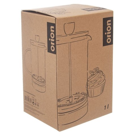 Zaparzacz szklany do herbaty kawy FRENCH PRESS tłokowy 1L ORION 152600