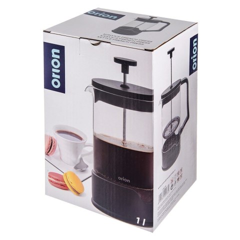 Zaparzacz szklany do herbaty kawy FRENCH PRESS tłokowy 1L ORION 156016