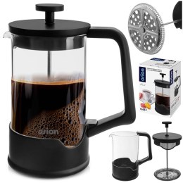 Zaparzacz szklany do herbaty kawy FRENCH PRESS tłokowy BLACK 650 ml ORION 156027