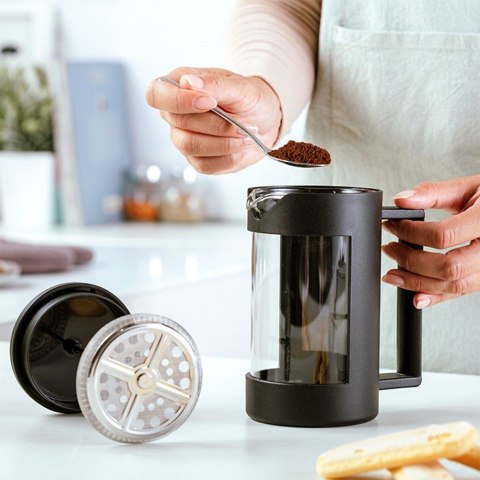Zaparzacz szklany do herbaty kawy FRENCH PRESS tłokowy MISTY 800 ml NAVA 10-225-014