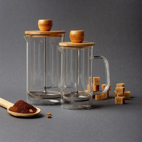 Zaparzacz szklany do herbaty kawy FRENCH PRESS tłokowy TERRESTRIAL 350 ml NAVA 10-225-010