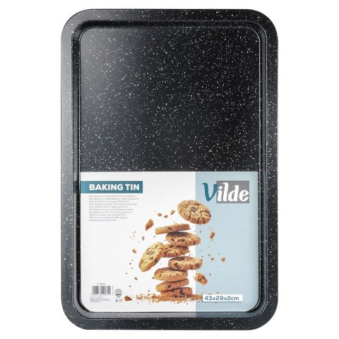 Blacha forma do pieczenia mięsa ciasta granitowa 43x29x2cm VILDE 279028