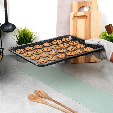 Blacha forma do pieczenia mięsa ciasta granitowa 46.5x32.5x2.5cm VILDE 279029