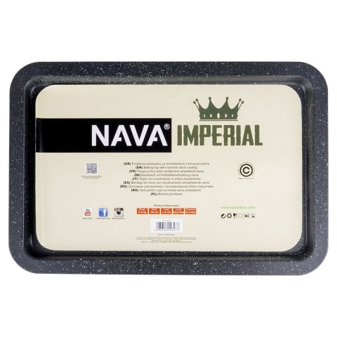 Blacha forma do pieczenia mięsa ciasta granitowa IMPERIAL 43.5x29cm NAVA 10-239-003