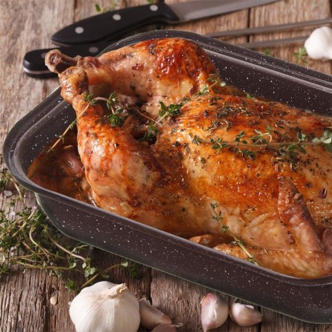 Brytfanna gęsiarka z pokrywką do piekarnika emaliowana prostokątna 2.9L ORION 127021