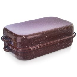 Brytfanna gęsiarka z pokrywką do piekarnika emaliowana prostokątna 4L ORION 127022