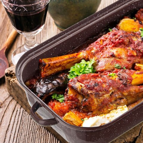 Brytfanna gęsiarka z pokrywką do piekarnika emaliowana prostokątna 4L ORION 127022