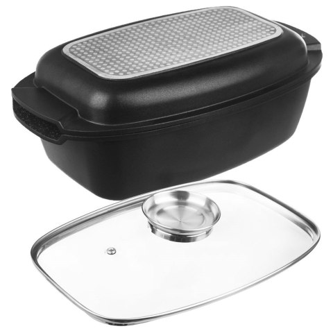 Brytfanna gęsiarka z pokrywką do piekarnika granitowa 3w1 GRANDE 5L 39x22cm ORION 127025