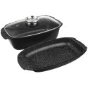 Brytfanna gęsiarka z pokrywką do piekarnika granitowa 3w1 GRANDE 5L 39x22cm ORION 127025