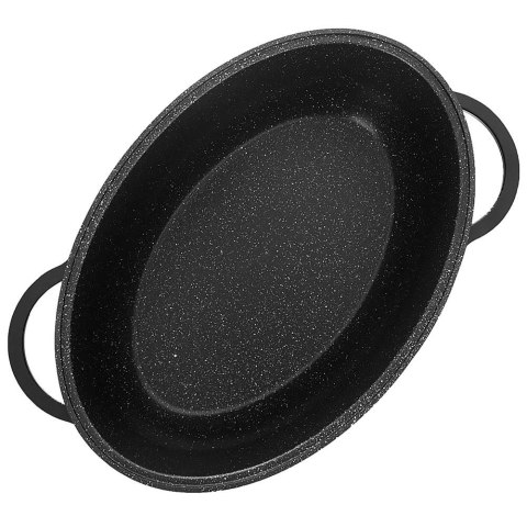 Brytfanna gęsiarka z pokrywką do piekarnika granitowa owalna GRANDE 8L 45x27.5cm ORION 127028