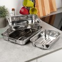 Brytfanna stalowa prostokątna brytfanka 3 sztuki EXCELLENT HOUSEWARE 123718
