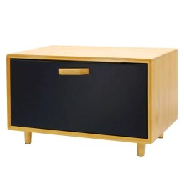 Chlebak bambusowy stalowy pojemnik na pieczywo chleb bułki czarny BRUNBESTE BB-1628