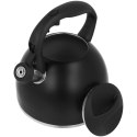 Czajnik na gaz stalowy z gwizdkiem indukcja 2.7L czarny matowy BRUNBESTE BB-2442