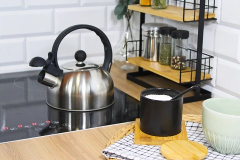 Czajnik stalowy z gwizdkiem na gaz indukcja mały 1.5L srebrny BRUNBESTE BB-2399