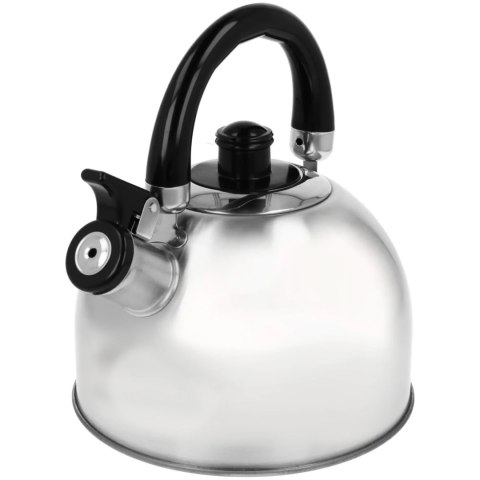 Czajnik stalowy z gwizdkiem na gaz indukcję 2L srebrny połysk BRUNBESTE BB-2401-B